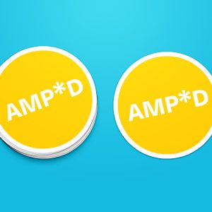 AMP*D Sticker - Yellow